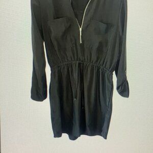 Black Long Sleeve Dress with Zipper